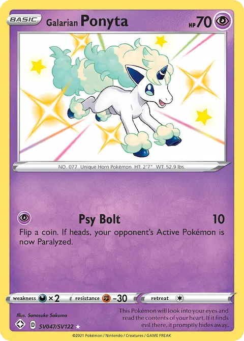 Galarian Ponyta, Shining Fates Shiny Vault SV047