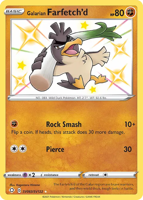 Galarian Farfetch'd, Shining Fates Shiny Vault SV063