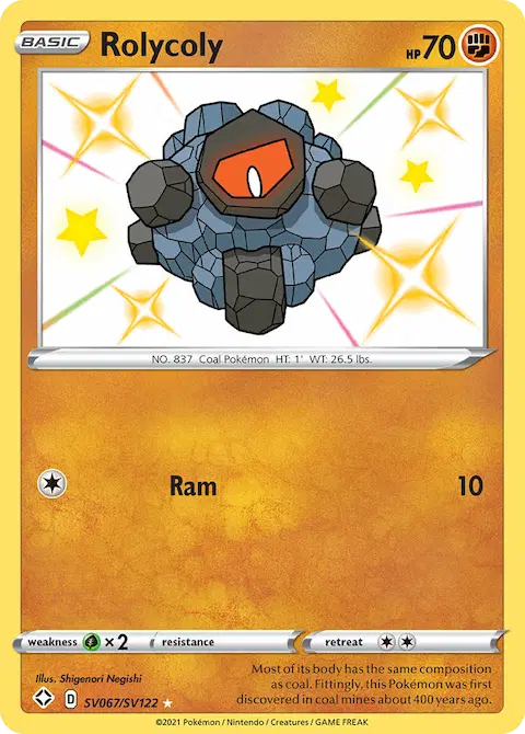 Rolycoly, Shining Fates Shiny Vault SV067