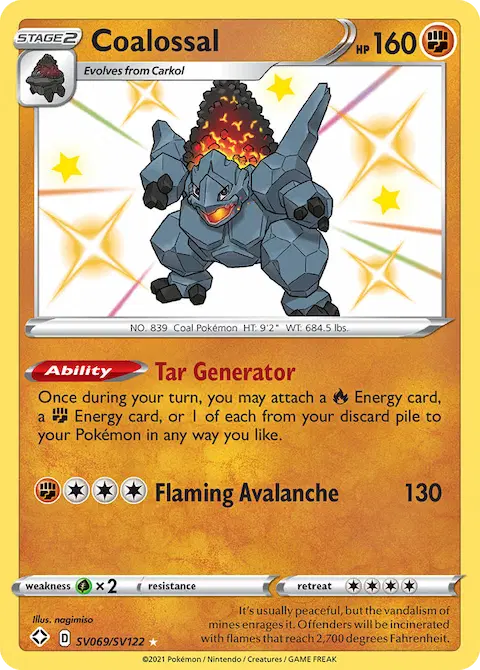 Coalossal, Shining Fates Shiny Vault SV069