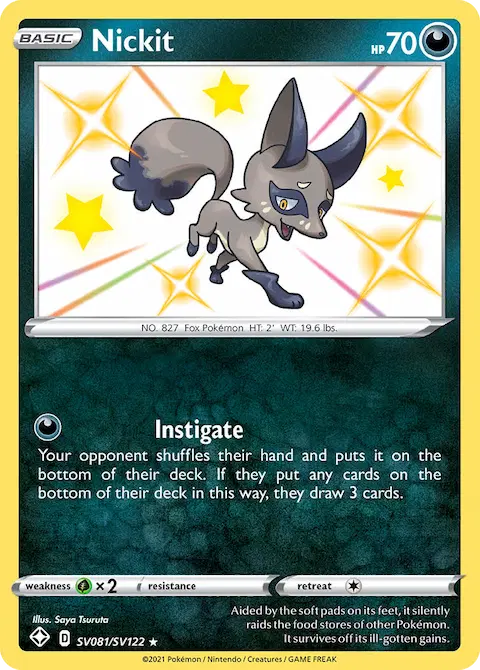 Nickit, Shining Fates Shiny Vault SV081