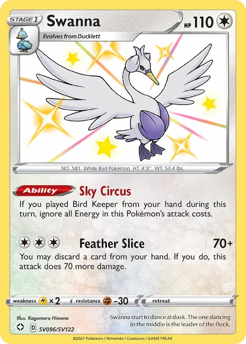 Swanna, Shining Fates Shiny Vault SV096