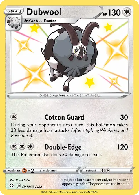 Dubwool, Shining Fates Shiny Vault SV104