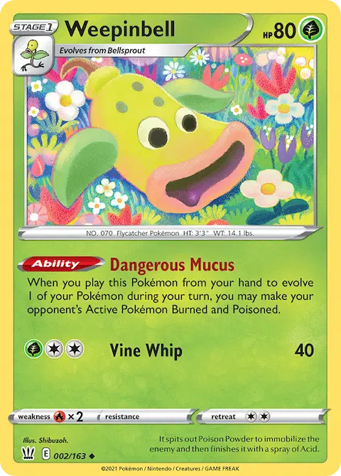 Weepinbell, Battle Styles 2/163