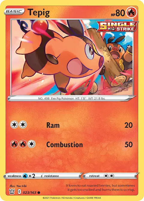Tepig, Battle Styles 23/163