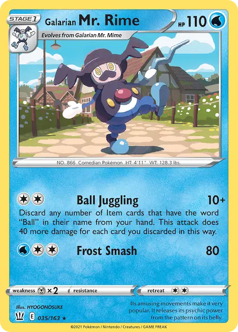 Galarian Mr. Rime, Battle Styles 35/163