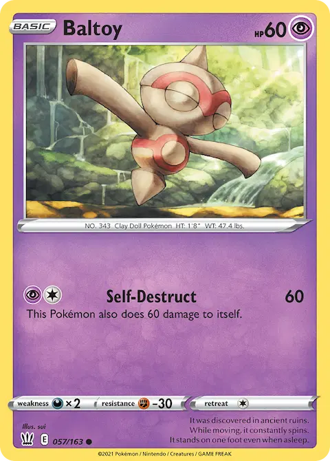 Baltoy, Battle Styles 57/163