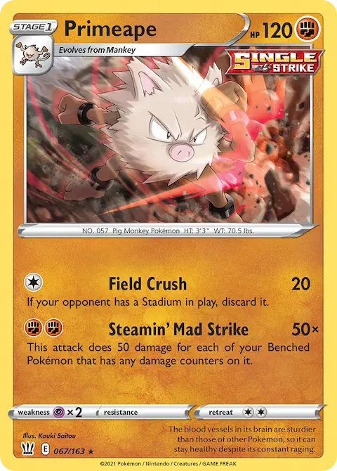 Primeape, Battle Styles 67/163
