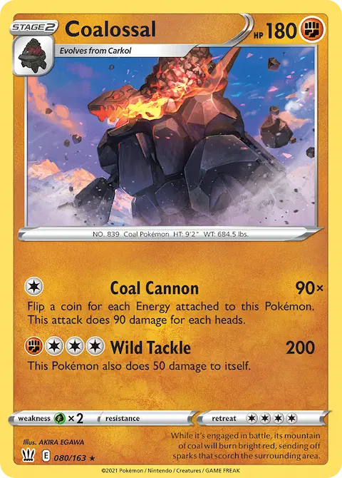 Coalossal, Battle Styles 80/163