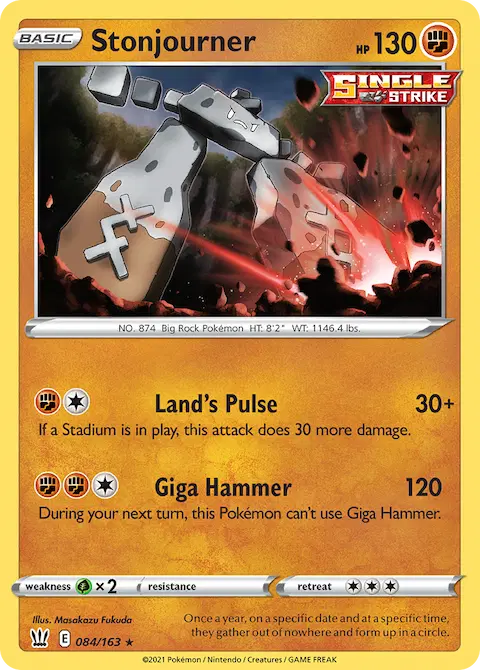 Stonjourner, Battle Styles 84/163