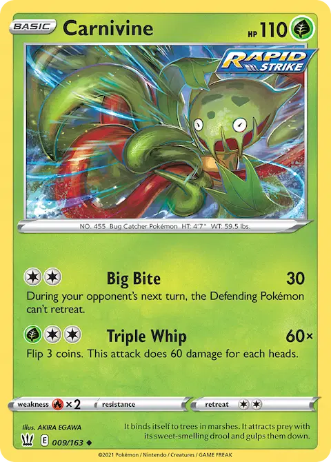Carnivine, Battle Styles 9/163