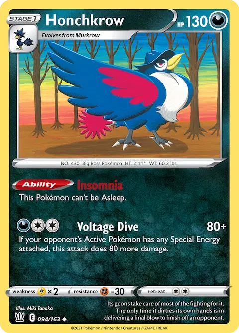 Honchkrow, Battle Styles 94/163