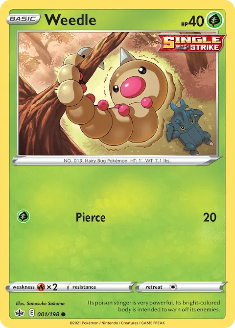 Weedle, Chilling Reign 1/198