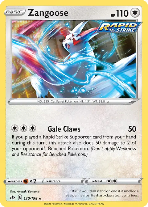 Zangoose, Chilling Reign 120/198