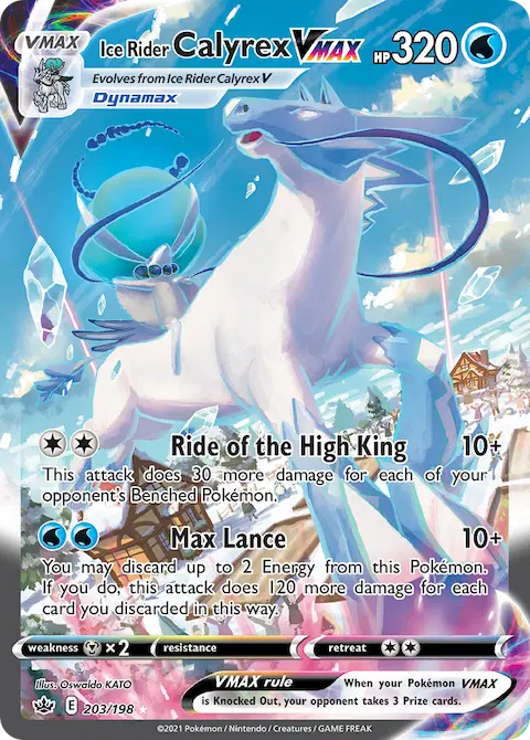 Ice Rider Calyrex VMAX, Chilling Reign 203/198