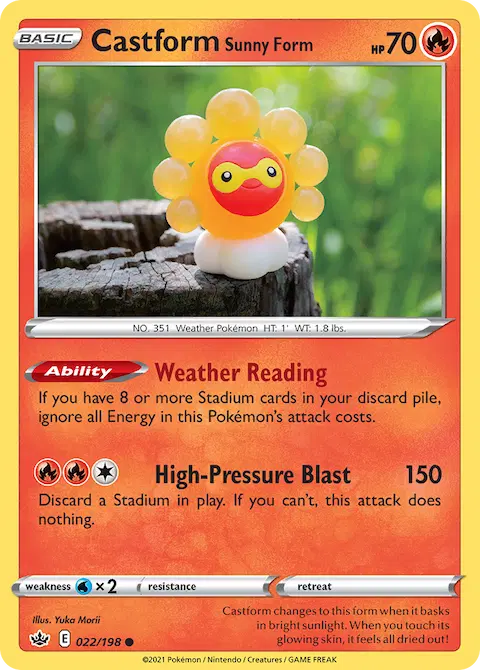 Castform Sunny Form, Chilling Reign 22/198