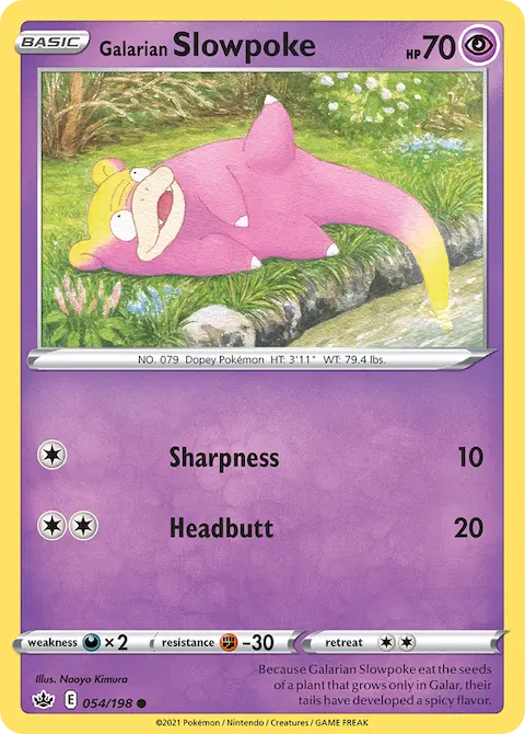 Galarian Slowpoke, Chilling Reign 54/198