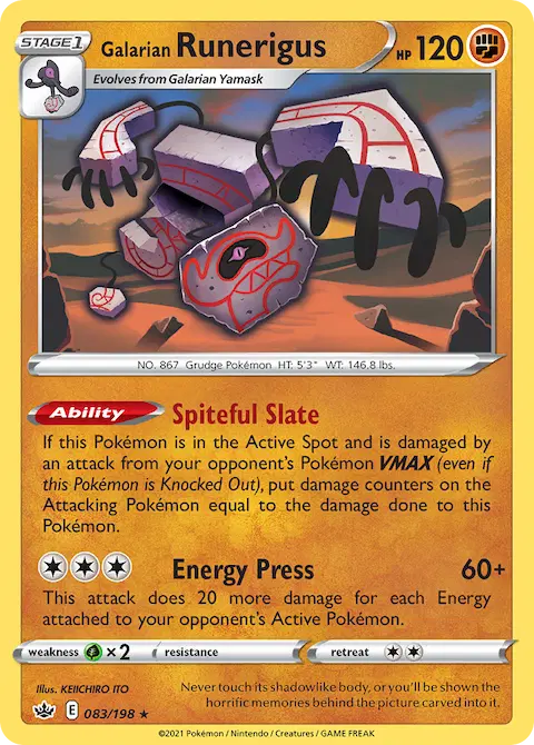 Galarian Runerigus, Chilling Reign 83/198
