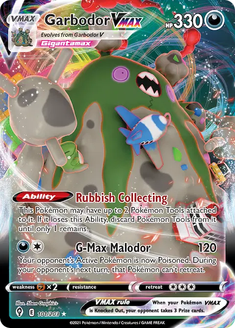 Garbodor VMAX, Evolving Skies 101/203