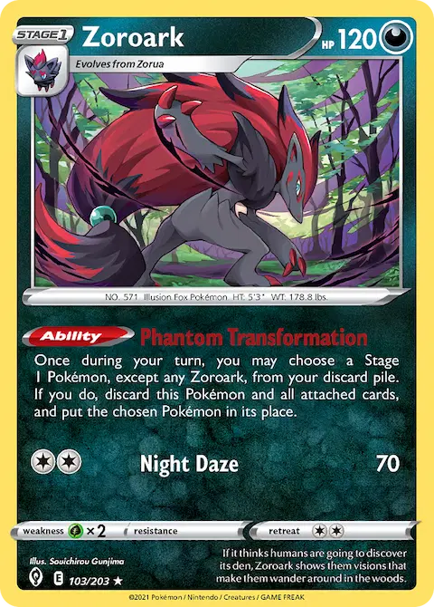Zoroark, Evolving Skies 103/203
