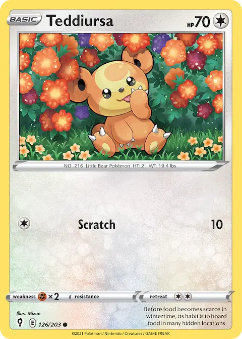 Teddiursa, Evolving Skies 126/203