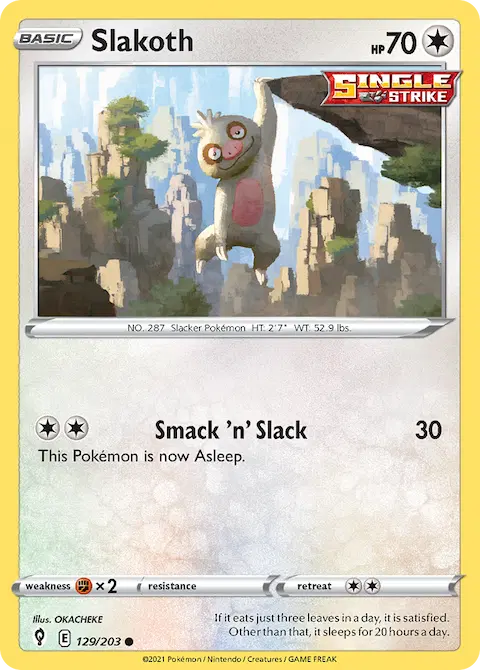 Slakoth, Evolving Skies 129/203