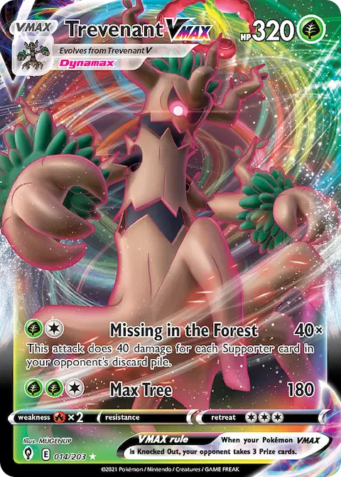 Trevenant VMAX, Evolving Skies 14/203