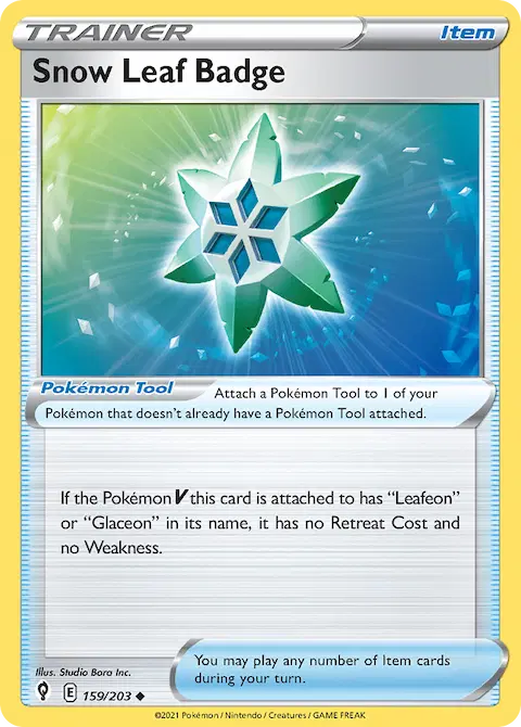 Snow Leaf Badge, Evolving Skies 159/203