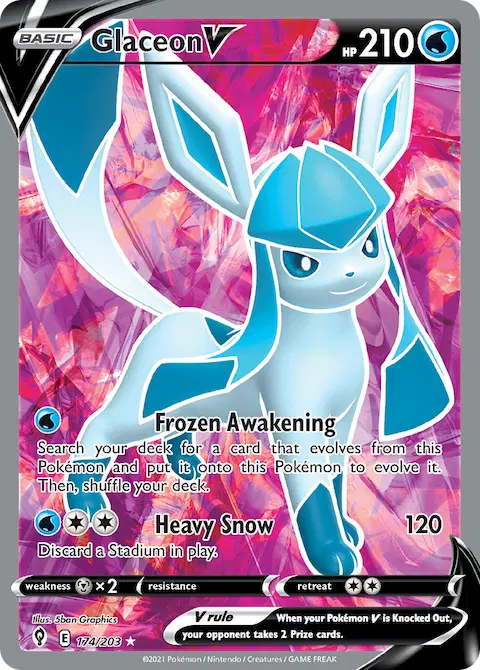 Glaceon V, Evolving Skies 174/203