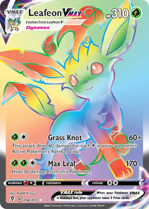 Leafeon VMAX, Evolving Skies 204/203