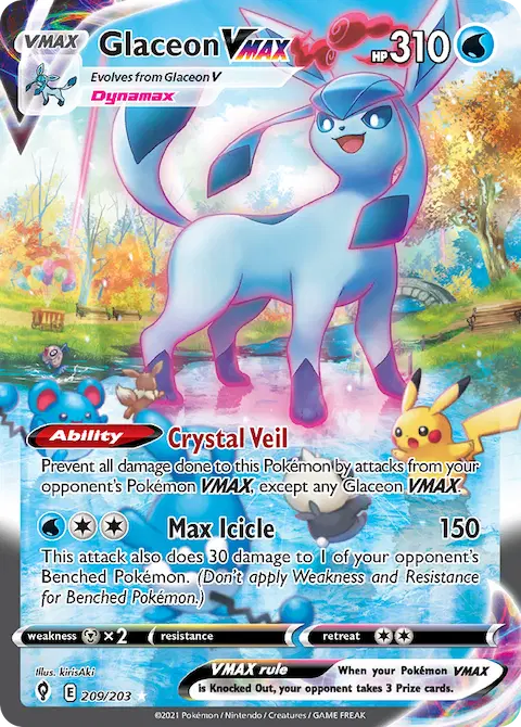 Glaceon VMAX, Evolving Skies 209/203