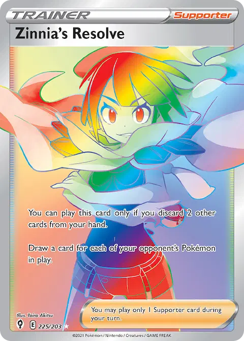 Zinnia's Resolve, Evolving Skies 225/203