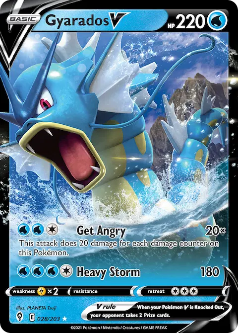 Gyarados V, Evolving Skies 28/203