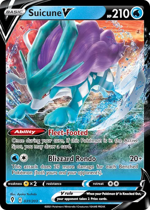 Suicune V, Evolving Skies 31/203
