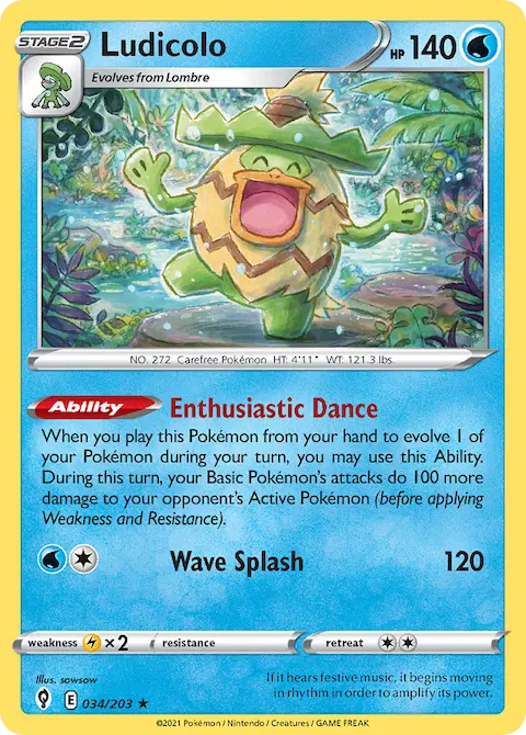 Ludicolo, Evolving Skies 34/203
