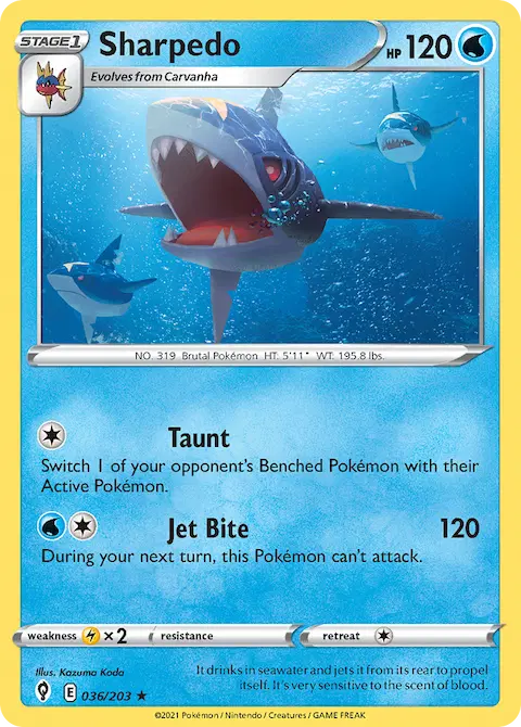Sharpedo, Evolving Skies 36/203