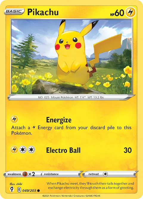 Pikachu, Evolving Skies 49/203