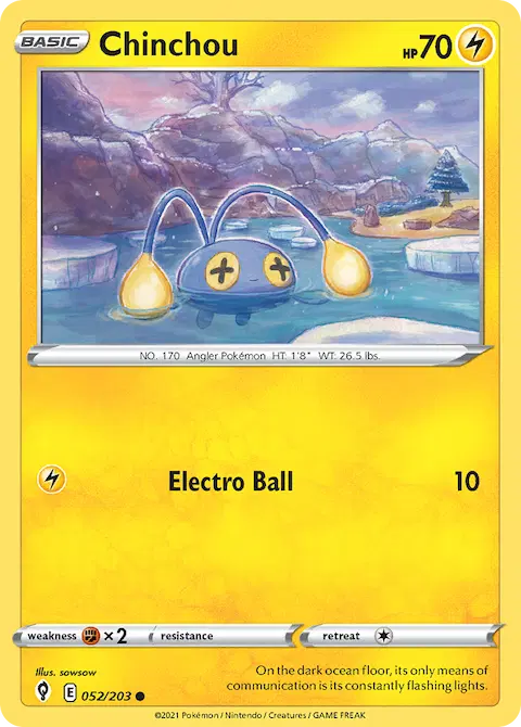 Chinchou, Evolving Skies 52/203