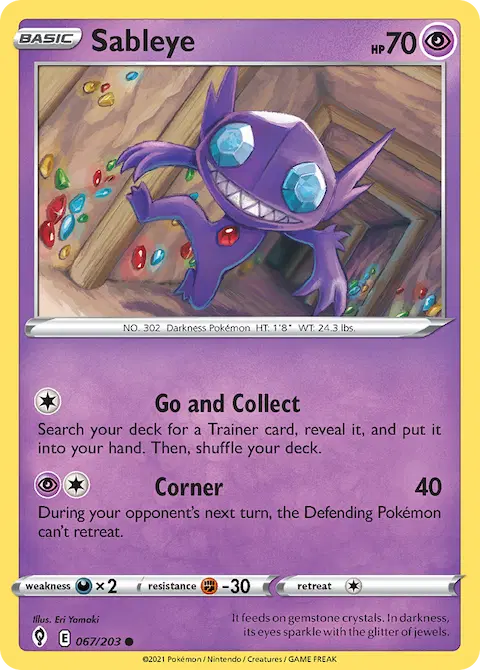 Sableye, Evolving Skies 67/203