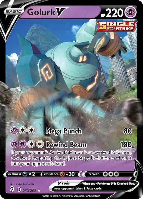 Golurk V, Evolving Skies 70/203