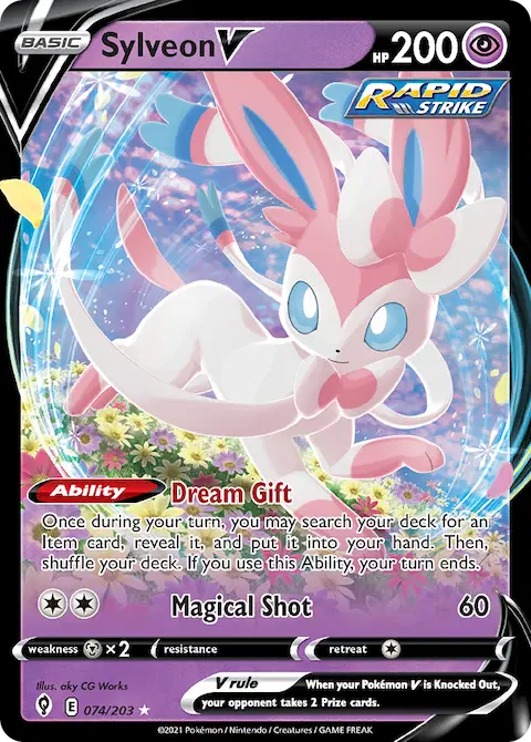 Sylveon V, Evolving Skies 74/203