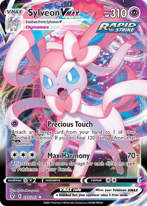 Sylveon VMAX, Evolving Skies 75/203