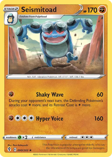 Seismitoad, Evolving Skies 90/203