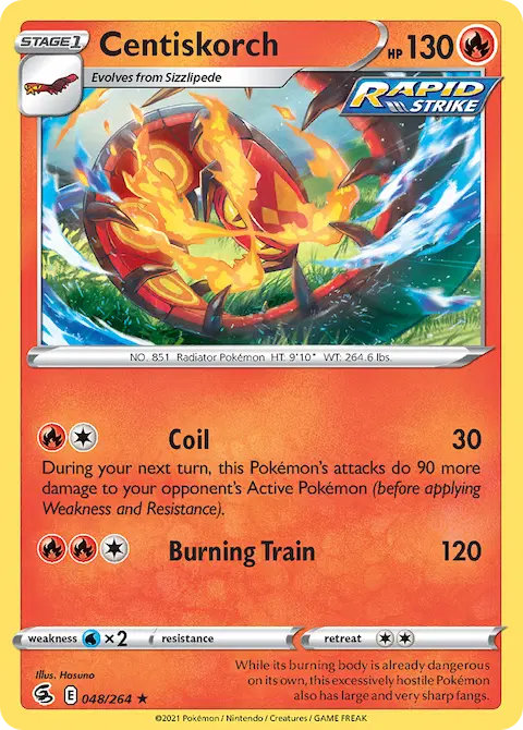 Centiskorch, Fusion Strike 48/264