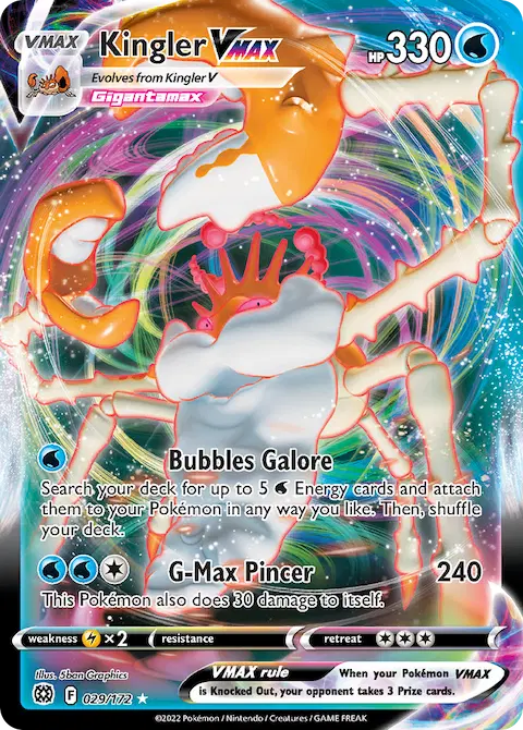 Kingler VMAX, Brilliant Stars 029/172