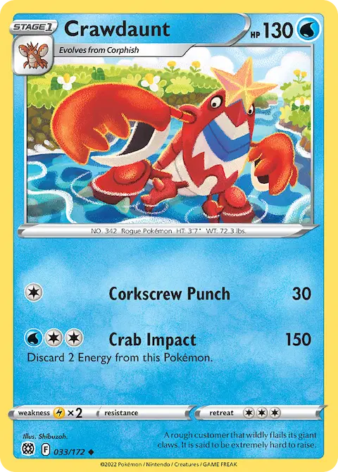 Crawdaunt, Brilliant Stars 033/172