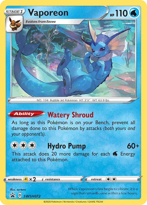 Vaporeon, SWSH Black Star Promos SWSH072