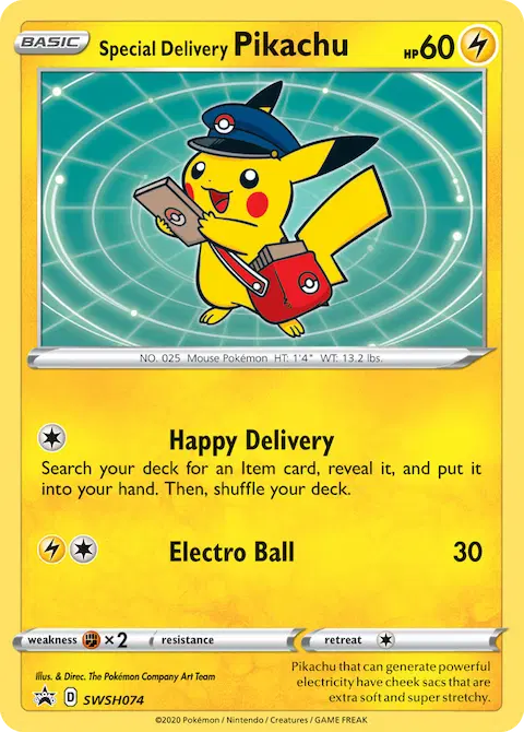 Special Delivery Pikachu, SWSH Black Star Promos SWSH074