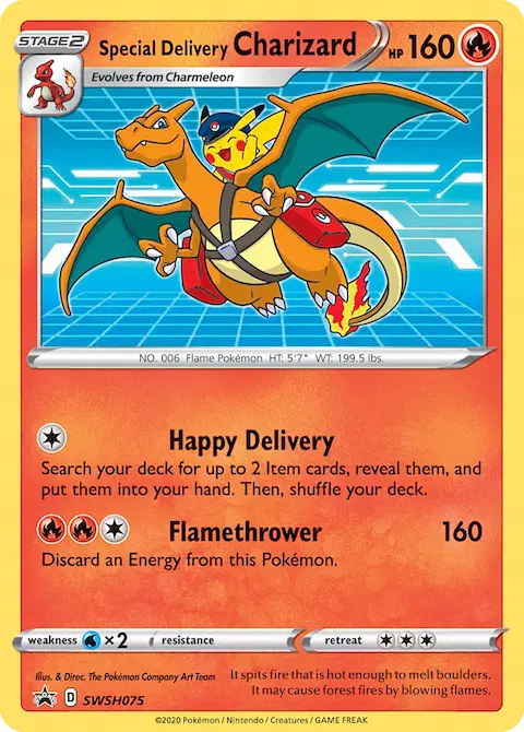 Special Delivery Charizard, SWSH Black Star Promos SWSH075