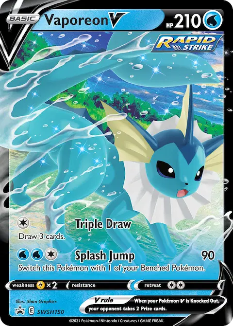 Vaporeon V, SWSH Black Star Promos SWSH150